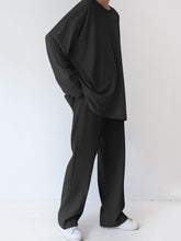 Load image into Gallery viewer, Round Neck Loose And Comfortable Long Sleeve Suit