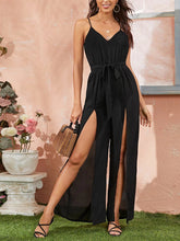Load image into Gallery viewer, V-neck Solid Color Jumpsuit