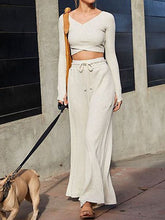 Load image into Gallery viewer, V-neck Long Sleeve Knitted Slim Fit Suit