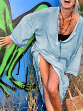 Load image into Gallery viewer, Casual Solid Color Cotton and Linen Dress