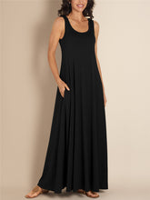 Load image into Gallery viewer, Casual Simple Loose Round Neck Long Dress