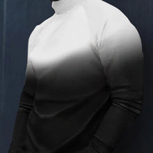 Load image into Gallery viewer, Men'S Casual Gradient High-Neck Long-Sleeved T-Shirt