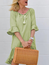 Load image into Gallery viewer, Cotton Half Sleeve Casual Dress