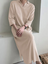 Load image into Gallery viewer, Simple Soft Casual Loose Short-Sleeved V-Neck Comfortable Dress