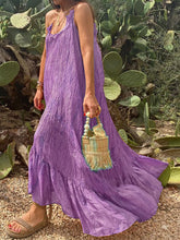 Load image into Gallery viewer, Fashion Casual V-neck Sleeveless Suspender Dress