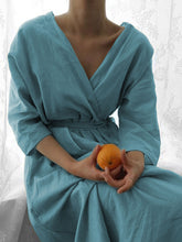 Load image into Gallery viewer, Casual Fashion Solid Color V-neck Shirt Dress