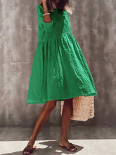 Load image into Gallery viewer, Fashion Wild Solid Color 3/4 Sleeve Casual Dress