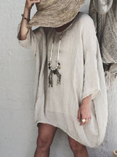 Load image into Gallery viewer, Round Neck Casual Solid Linen Blouses