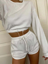 Load image into Gallery viewer, Round Neck Solid Color Loose Suit