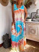 Load image into Gallery viewer, Bohemian Loose Casual Tie Dye Dress