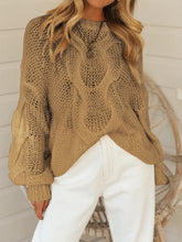 Load image into Gallery viewer, Casual Round Neck Solid Color Long-sleeved Loose Sweater
