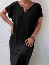 Load image into Gallery viewer, Casual Loose Short Sleeve V-Neck Casual Maxi Dress