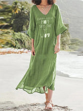 Load image into Gallery viewer, Printed V-Neck Dress