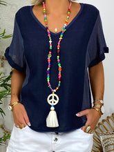 Load image into Gallery viewer, Casual V-Neck Short Sleeve T-Shirt