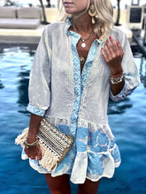 Load image into Gallery viewer, Fashion V-neck Loose Ruffled Casual Dress