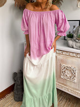 Load image into Gallery viewer, Retro Bohemian Loose Casual Tie Dye Dress