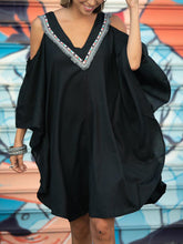 Load image into Gallery viewer, Boho Oversized Fringe Open Shoulder Beach Casual Dress