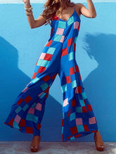Load image into Gallery viewer, Vintage Bohemian Loose Geometric Print Camisole Jumpsuit