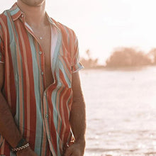 Load image into Gallery viewer, Men Casual Stripes Two-Piece Suit