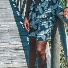 Load image into Gallery viewer, Men Leaves Printed Two-Piece Suit