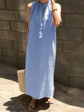 Load image into Gallery viewer, Fashionable Solid Color Sleeveless Casual Dress