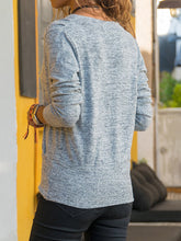 Load image into Gallery viewer, Casual Pure Color V-Neck Long Sleeve T-Shirts