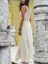 Load image into Gallery viewer, V-neck Solid Color Split Casual Maxi Dress