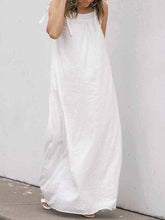 Load image into Gallery viewer, Casual Sleeveless Round Neck Solid Color Dress