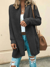 Load image into Gallery viewer, Knit Solid Color Pocket Cardigan Coat