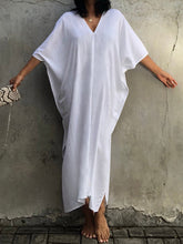 Load image into Gallery viewer, Solid Color V-Neck Dress