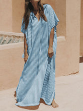Load image into Gallery viewer, Retro Casual Loose V Neck Maxi Dress