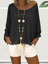 Load image into Gallery viewer, Round-Neck Loose Long-Sleeved Shorts Set