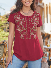 Load image into Gallery viewer, Bohemian Retro Romantic Idyllic Floral Top