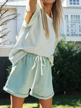 Load image into Gallery viewer, Casual Loose Striped Round Neck Two-piece Suit