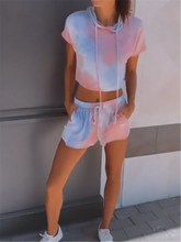 Load image into Gallery viewer, Tie-dye Loose Short Sleeve Suit