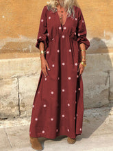 Load image into Gallery viewer, Fashion Print V-neck Casual Dress