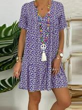 Load image into Gallery viewer, Holiday Round Neck Floral Print Dress