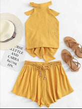Load image into Gallery viewer, Sleeveless Casual Shorts Suit