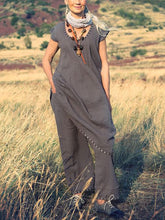 Load image into Gallery viewer, Casual Loose Short Sleeve Pocket Suit