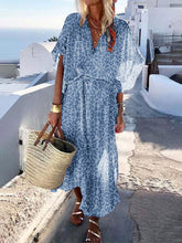 Load image into Gallery viewer, Bohemian Holiday Leopard Print Dress