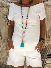 Load image into Gallery viewer, Wide Collar Solid Color Short Sleeve Suit