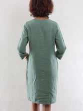 Load image into Gallery viewer, Fashionable Solid Color V-neck Casual Dress