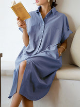Load image into Gallery viewer, Simple Casual Loose Lapel Dress