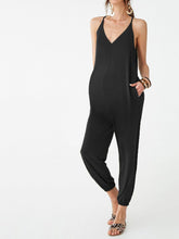 Load image into Gallery viewer, V-neck Suspenders Closure Trousers Jumpsuit