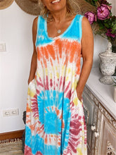 Load image into Gallery viewer, Bohemian Loose Casual Tie Dye Dress