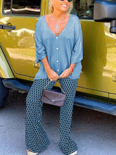 Load image into Gallery viewer, V-Neck Printed Trouser Suit