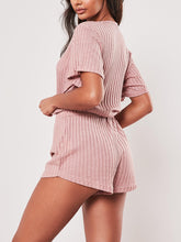 Load image into Gallery viewer, Casual Loose Short Sleeve Top Shorts Two Peice Suits
