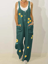Load image into Gallery viewer, Romantic Pastoral Daisy Loose Casual Jumpsuit