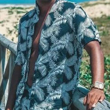Load image into Gallery viewer, Men Leaves Printed Two-Piece Suit