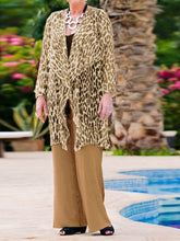 Load image into Gallery viewer, Leopard Print Outwear Camisole and Trousers Women's Suit